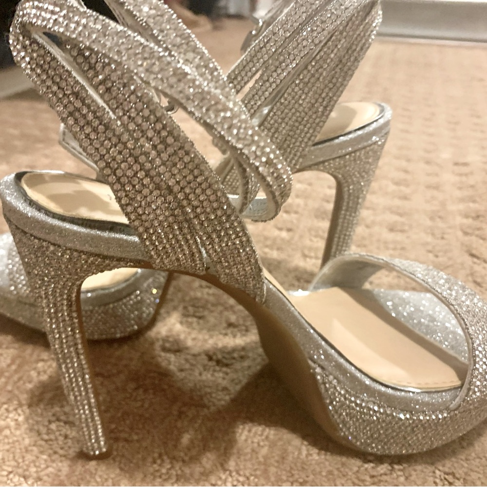 Silver Giani Bini stilettos. Size 6.5